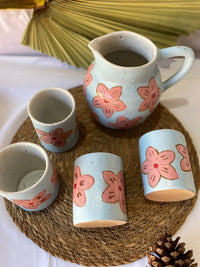 Conjunto de Jarra e copo Flower