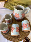 Conjunto de Jarra e copo Flower